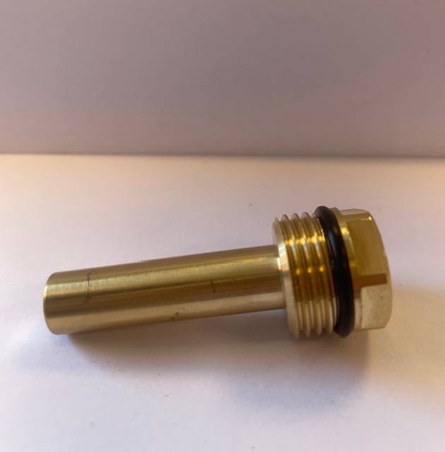 Obrázek k výrobku 3862 - Mosazná jímka k teploměru 1/2" x 50mm
